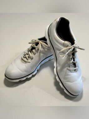 Footjoy FJ Pro SL Spikeless Golf Shoes Mens 11.5 M White Leather 53579 Sneakers